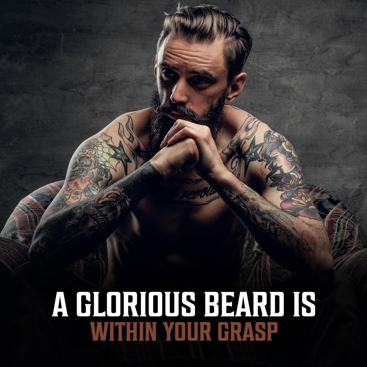 Viking Revolution man applying beard oil to refresh grooming routine.