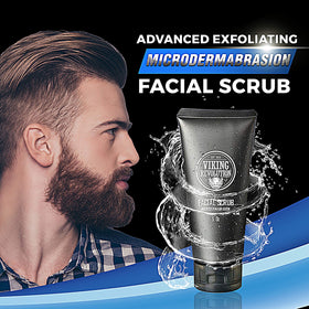 Viking Revolution microdermabrasion face scrub bottle highlights a two-pack option.