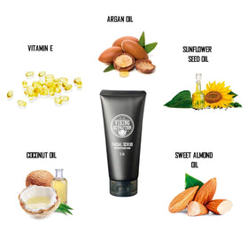 Viking Revolution microdermabrasion face scrub closeup reveals exfoliating texture.