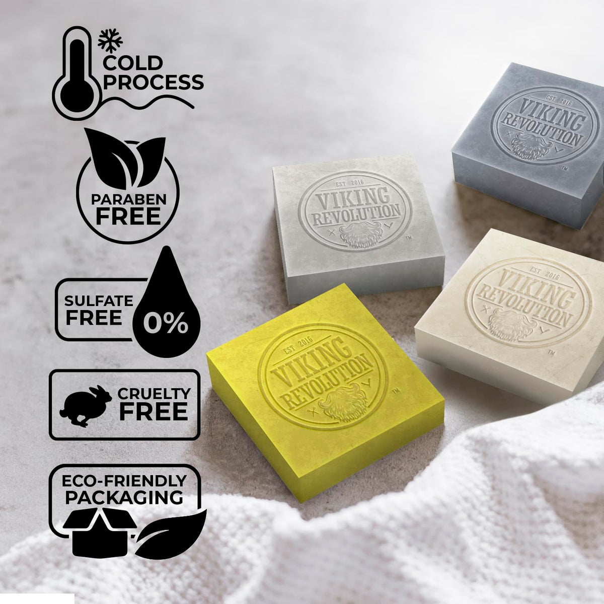 Viking Revolution Peppermint Eucalyptus Bar, invigorating aroma for energized showers.