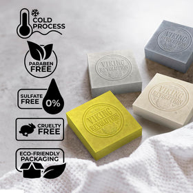 Viking Revolution Peppermint Eucalyptus Bar, invigorating aroma for energized showers.