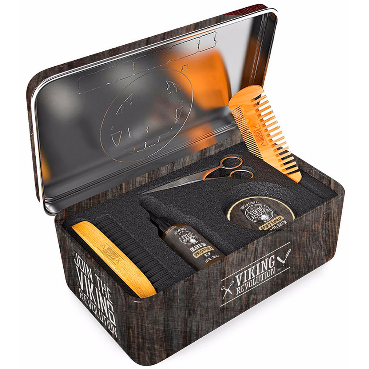 Viking Revolution premium grooming kit offers a complete beard care routine.