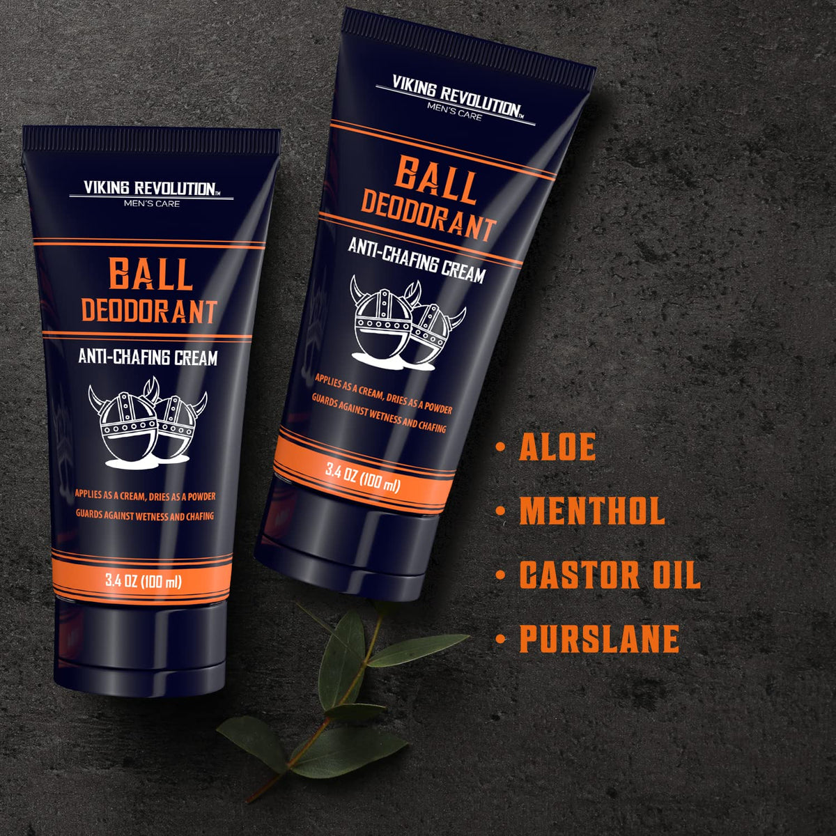 Viking Revolution aluminum-free and talc-free formula for comfortable wear.