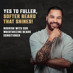 Viking Revolution rich-lather beard wash image shows thorough cleansing and nourishment.