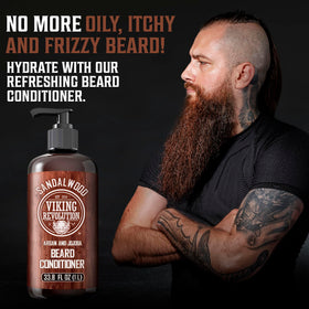 Close-up of the conditioner bottle label showing branding and ingredients.