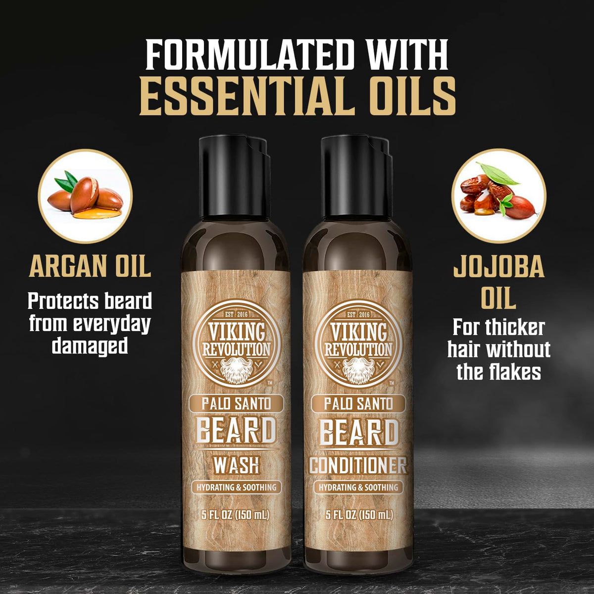 Viking Revolution soft beard after-wash effect highlights smoother texture.
