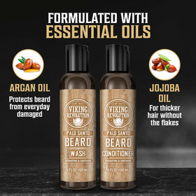 Viking Revolution soft beard after-wash effect highlights smoother texture.