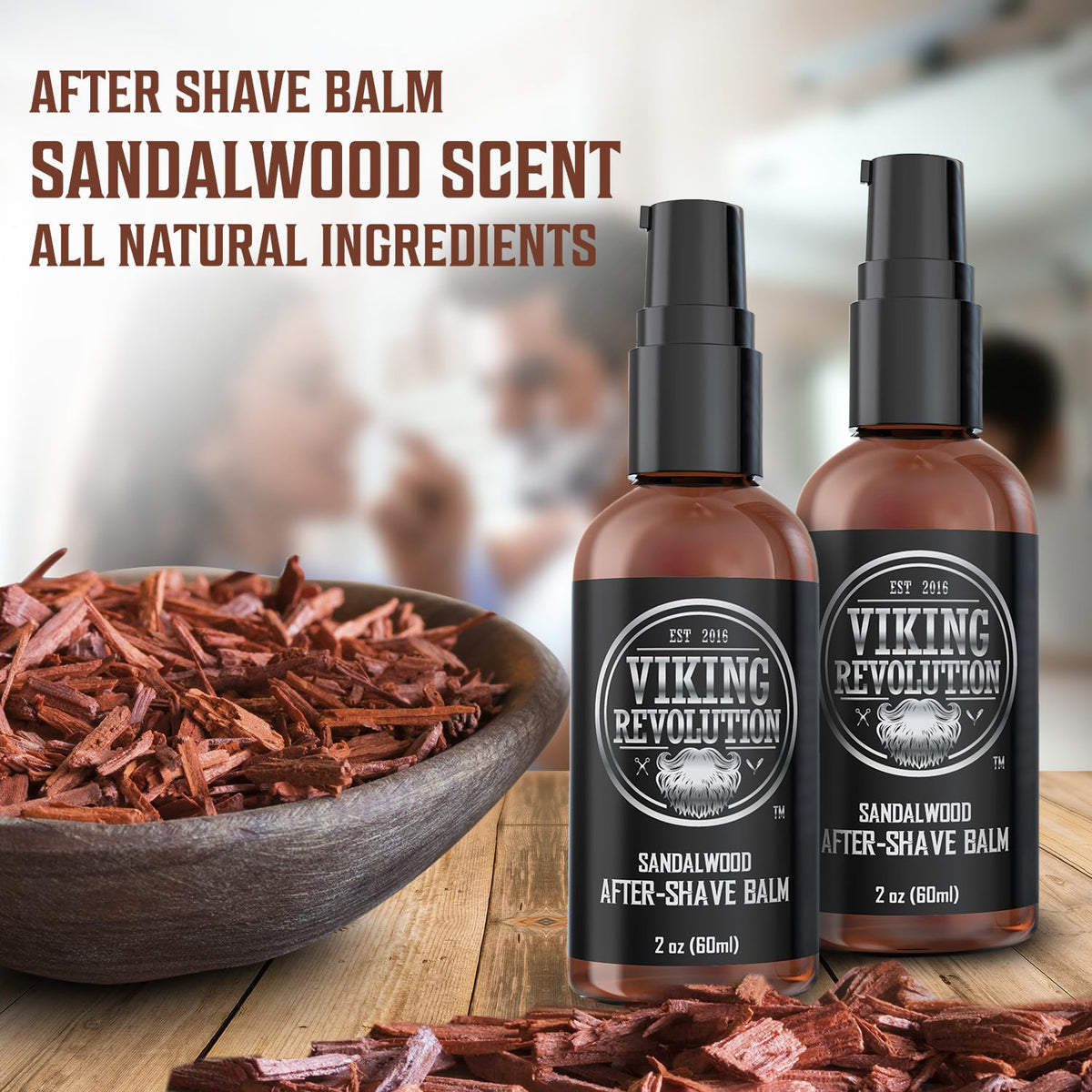 Viking Revolution soothing-application close-up shows hydrating formula.