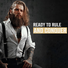 Viking Revolution 17 oz bottle for long-lasting beard care in daily use.