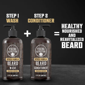 Viking Revolution beard wash softens hair for smoother feel and easier styling.