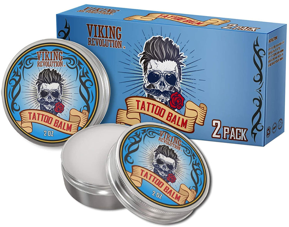 Viking Revolution tattoo care balm 2oz pack for soothing and moisturizing tattooed skin