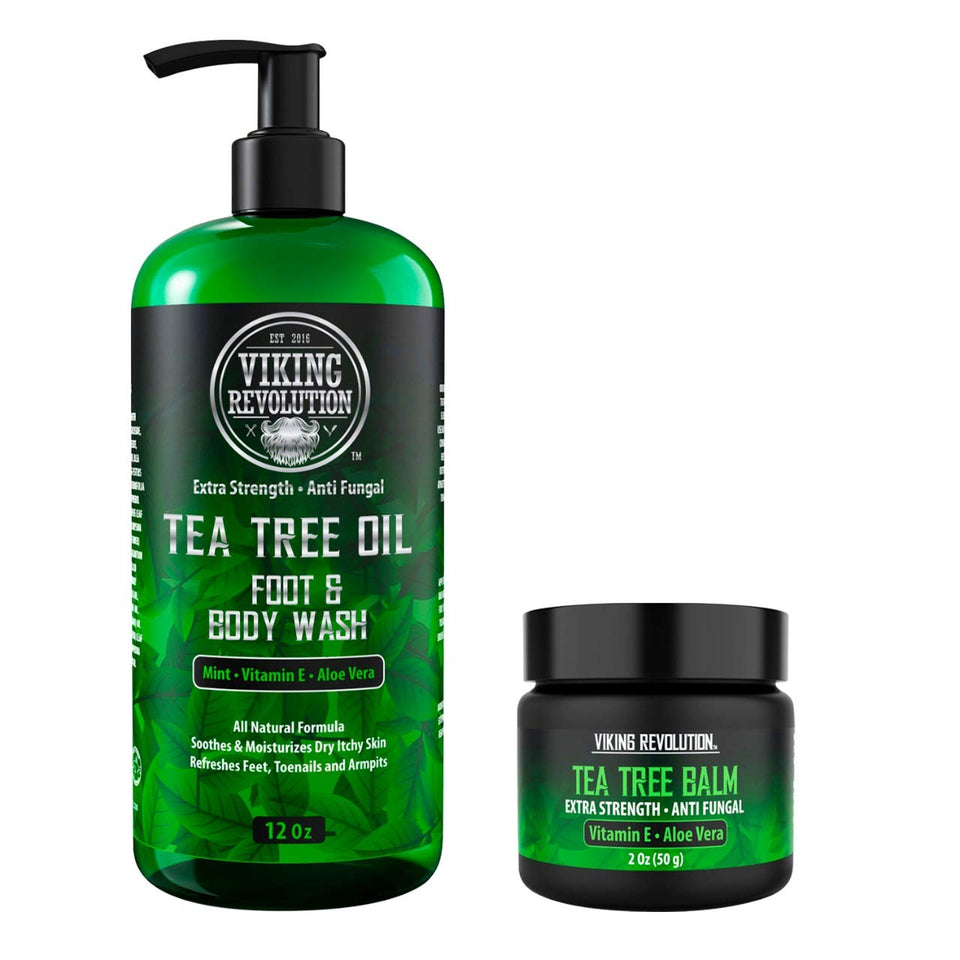 Viking Revolution Tea Tree Body Wash hydrates and refreshes skin