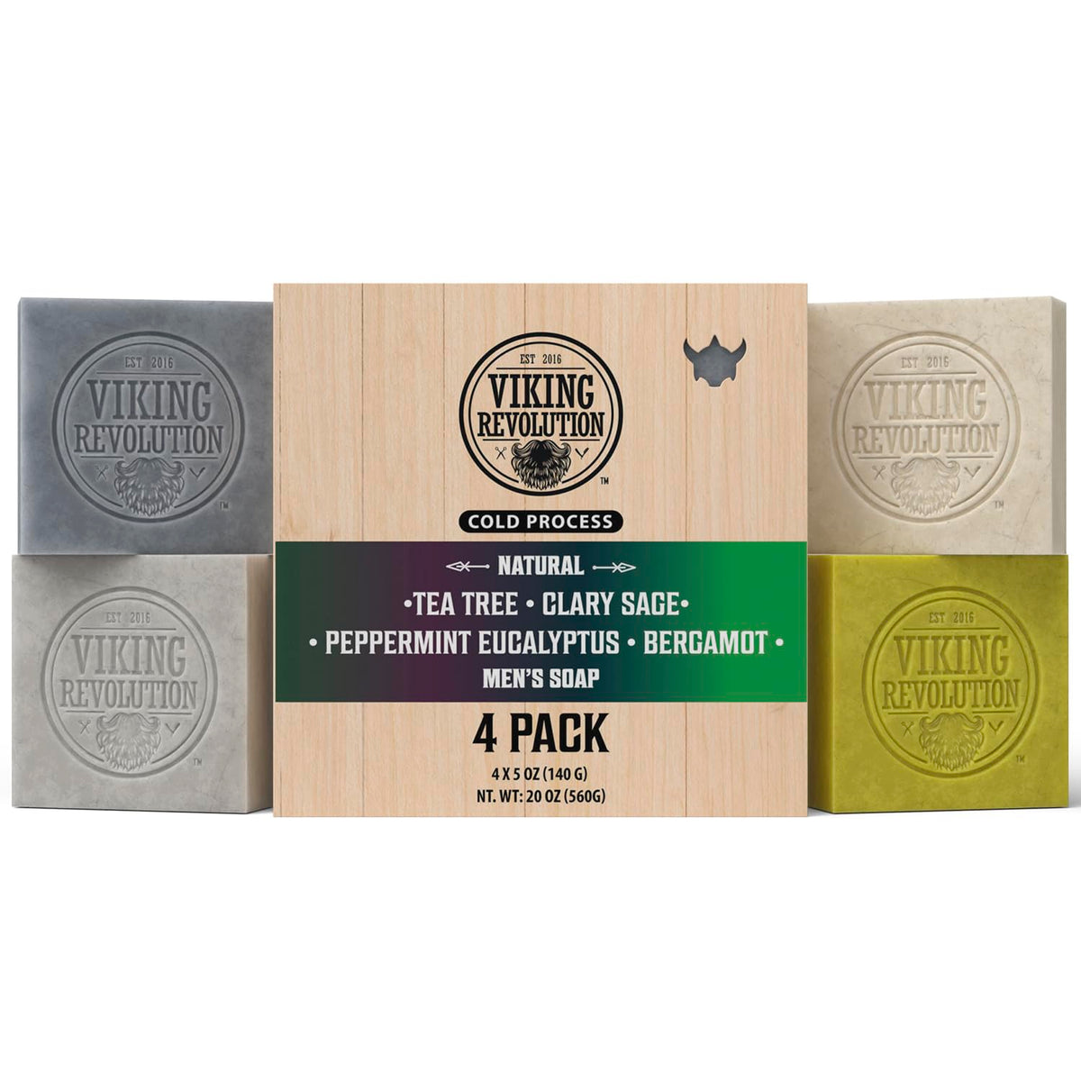 Viking Revolution Tea Tree Oil Bar, refreshing cleanse for daily use.