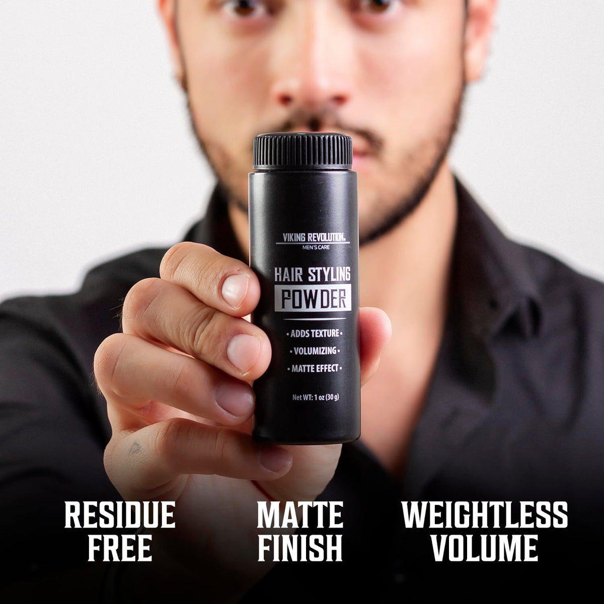 Viking Revolution texturizing powder being tapped for textured definition