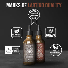 Viking Revolution two-pack packaging highlights value for regular beard care.