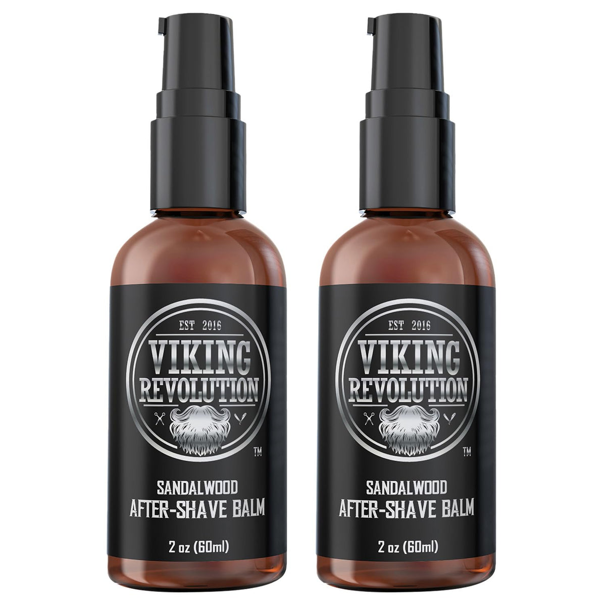 Viking Revolution two-pack aftershave balm bottle for soothing post-shave care.