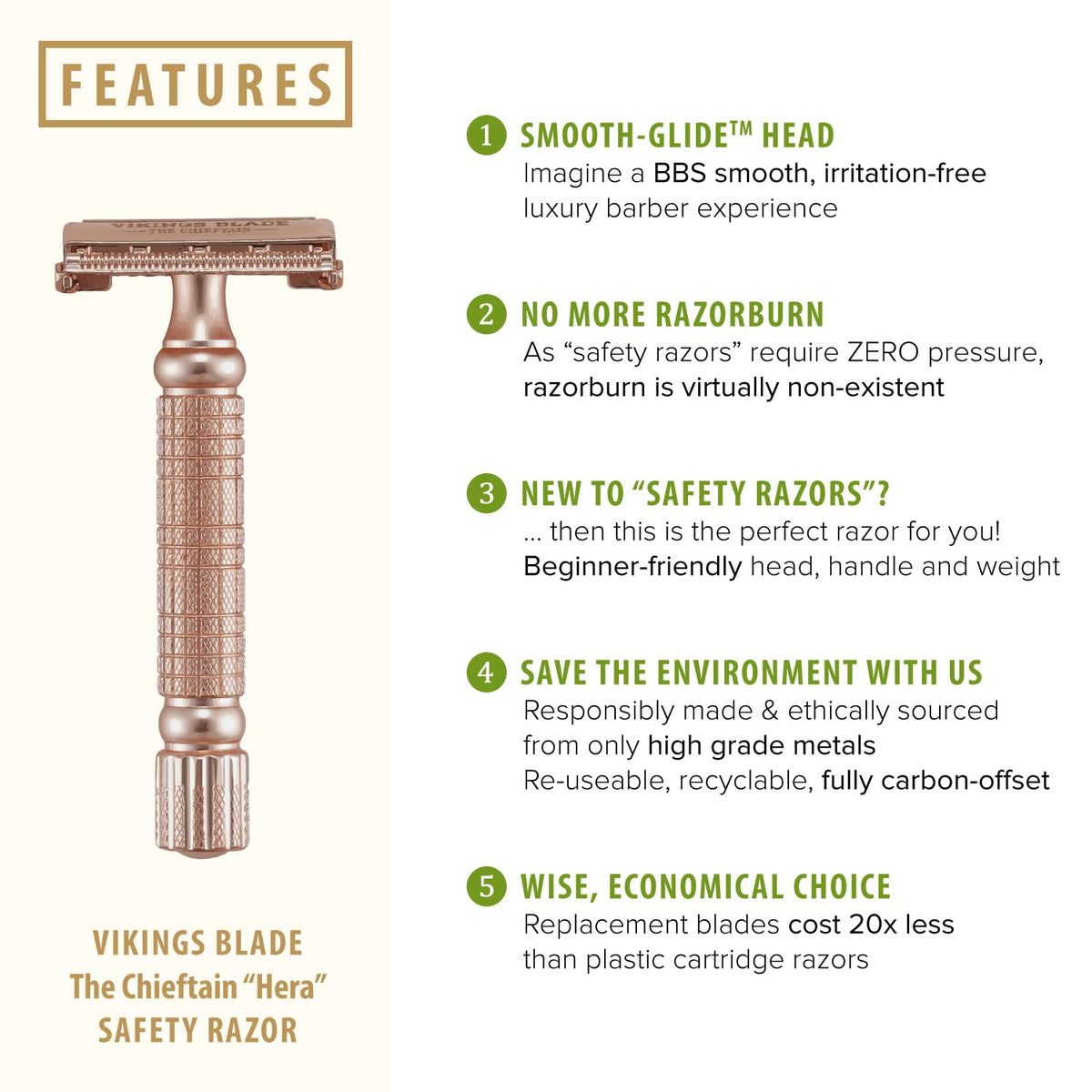 Chieftain Hera luxury case protects razor on the go and keeps accessories organized.
