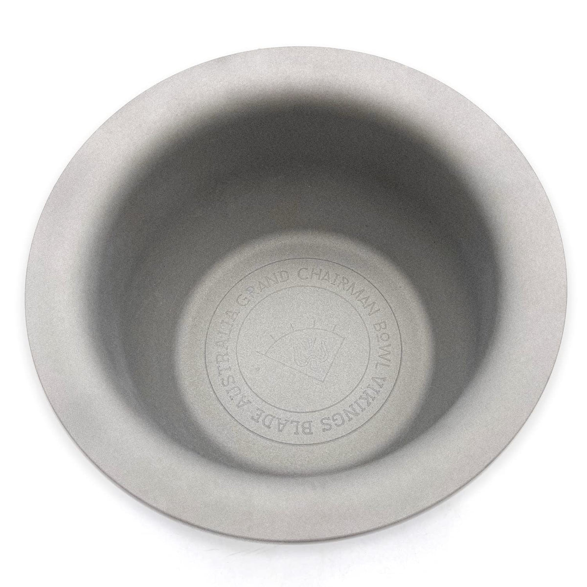 Vikings Blade luxury shaving soap bowl with sandblasted steel for grip and rich lather