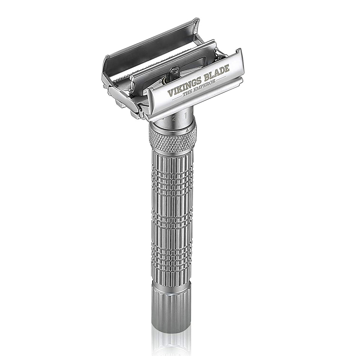 Vikings Blade Metal Razor Handle highlighting durable, long-lasting build