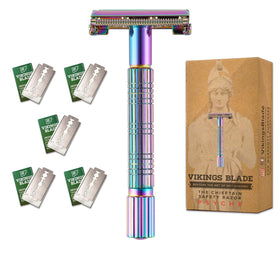 Vikings Blade Psyche brass razor body for a premium shave
