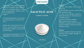 Viktairy cosmetic grade salicylic acid powder for pure exfoliation in DIY formulas