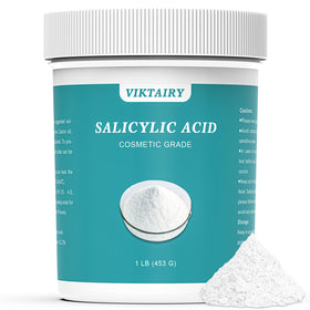 Viktairy salicylic acid powder in a double sealed jar for purity and freshness