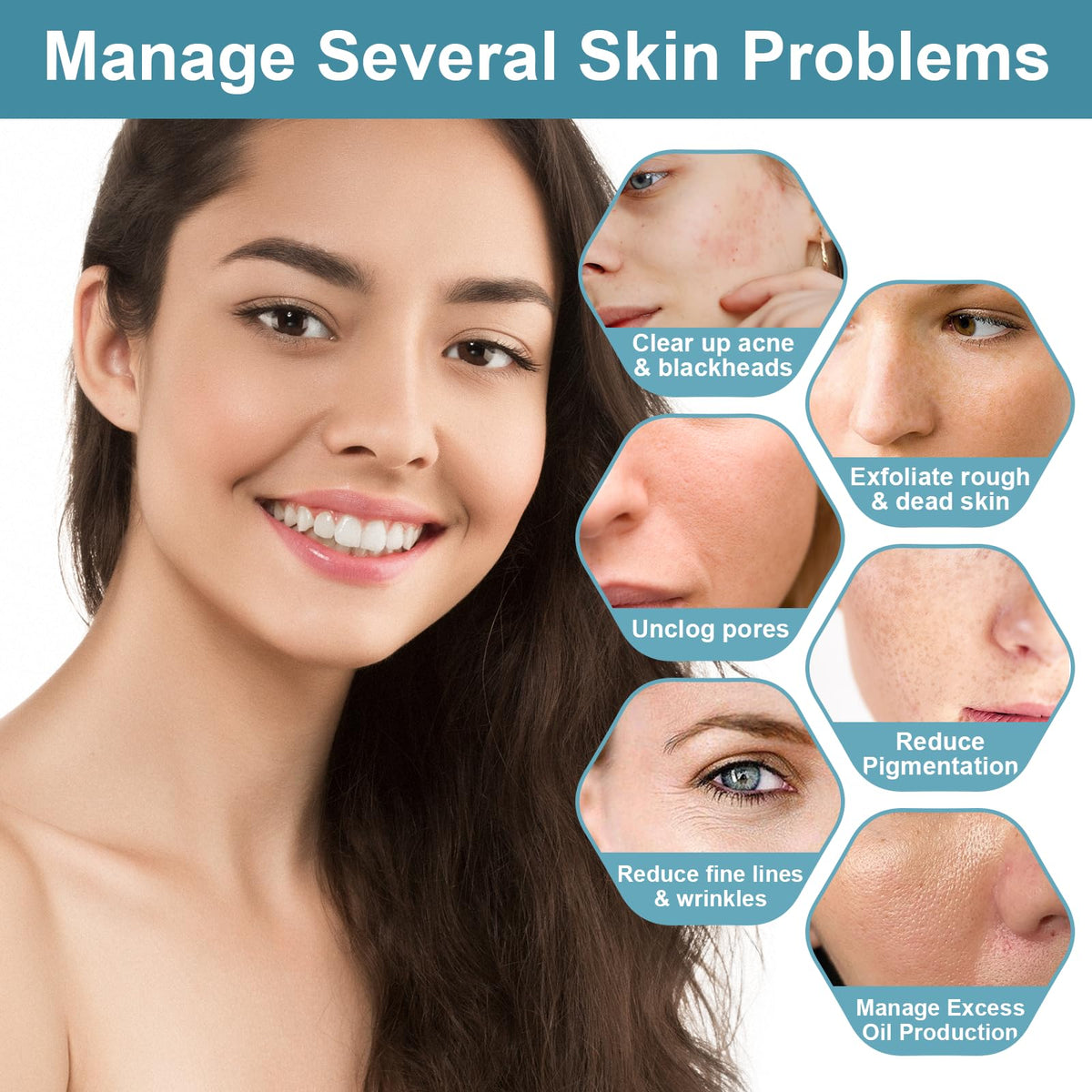 Viktairy salicylic acid powder suitable for shampoos and body washes for gentle exfoliation