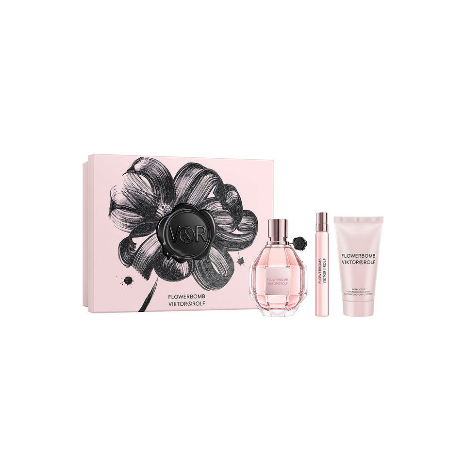 Viktor&Rolf Flowerbomb bottle with rose notes for everyday elegance.
