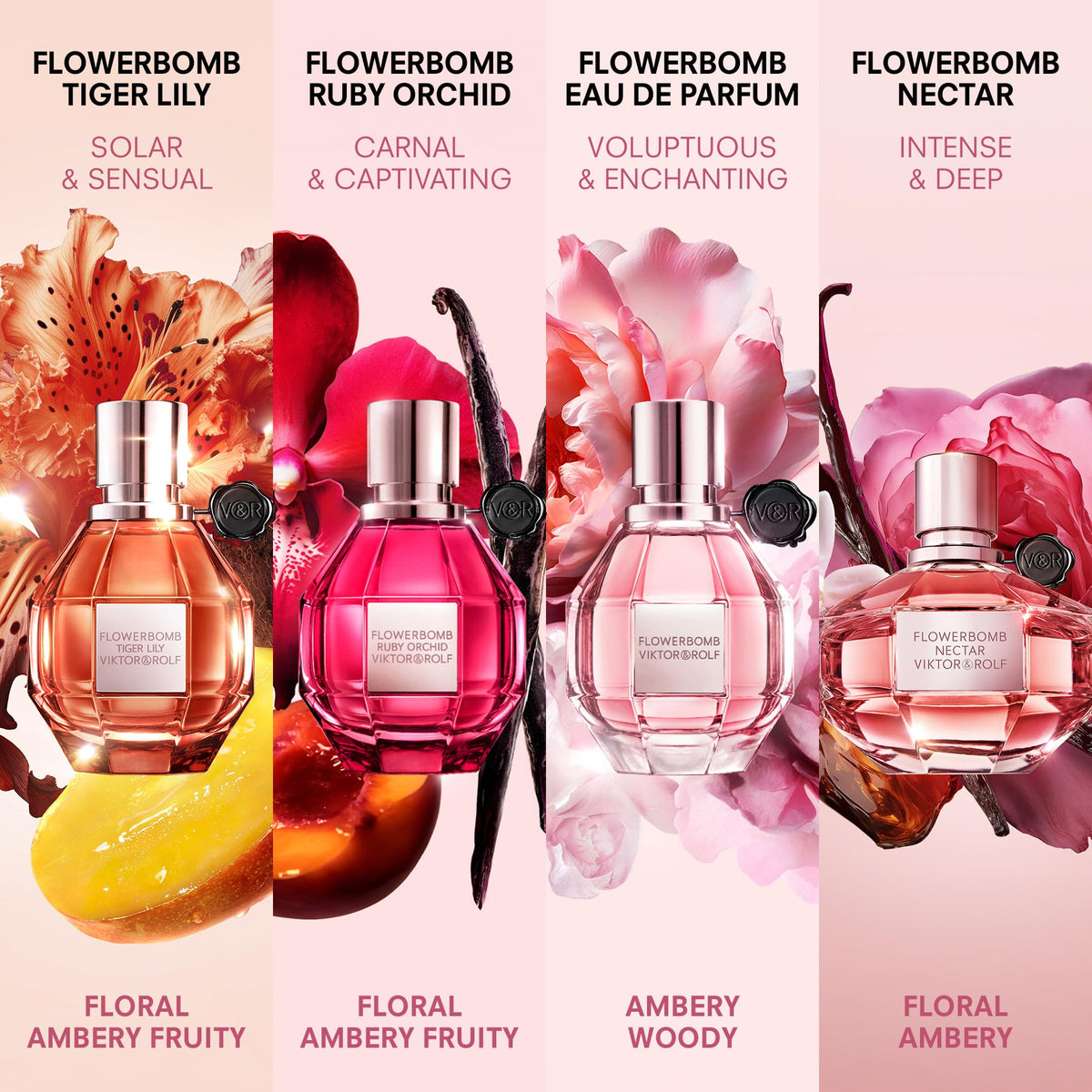 Viktor&Rolf Flowerbomb Nectar box and bottle on vanity for daily glamour