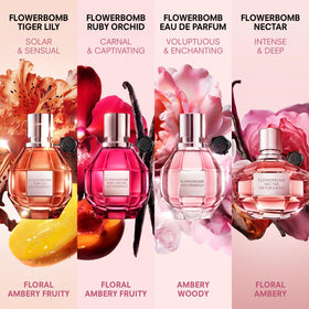 Viktor&Rolf Flowerbomb Nectar box and bottle on vanity for daily glamour