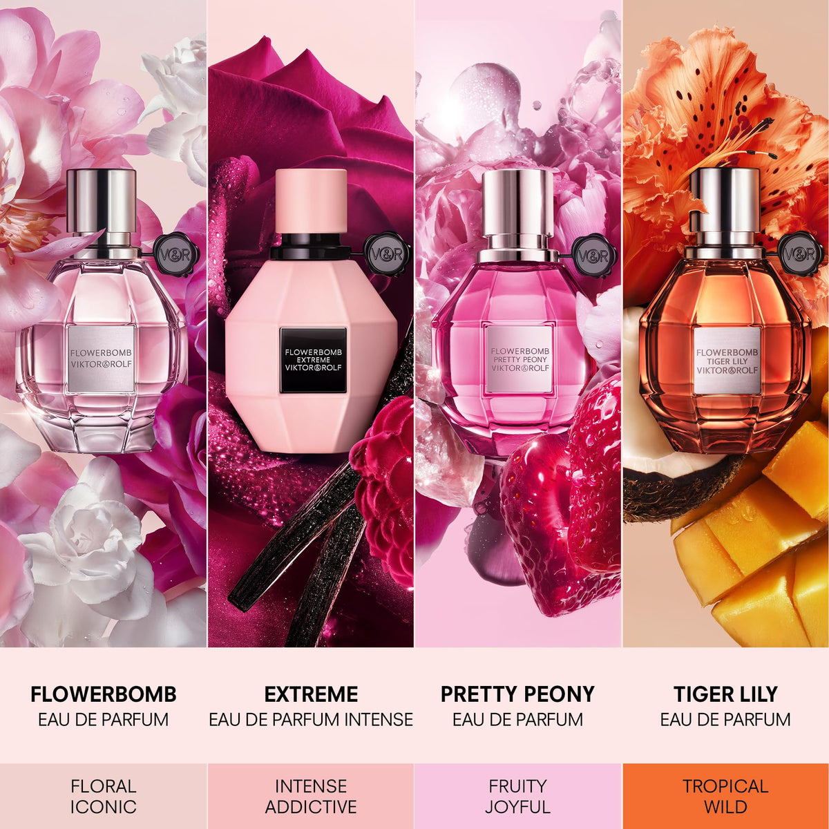 Viktor&Rolf Flowerbomb Pretty Peony cap design with premium branding.