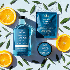 Village Naturals Therapy at‑home spa routine for a mindful unwind.