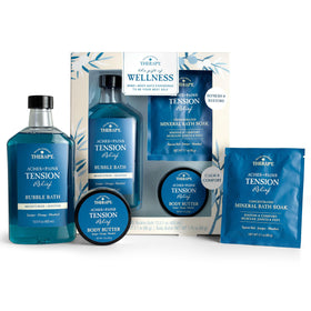 Village Naturals Therapy Bubble Bath pour for relaxing everyday tension and smooth skin.