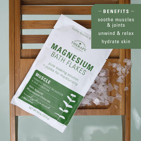 Label showing 100% natural magnesium chloride sourced from the Tibetan Plateau