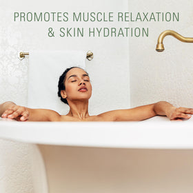 Ten-pack of Village Naturals Therapy flakes arranged on a bathroom counter