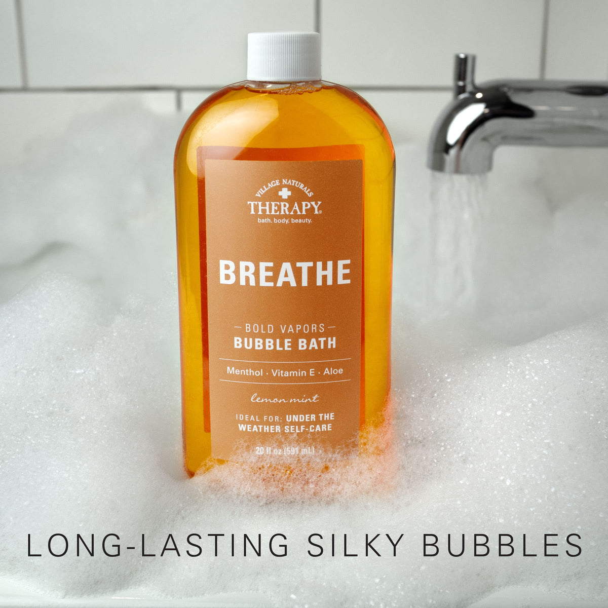 Village Naturals Therapy Breathe pack with four bottles for ongoing self-care