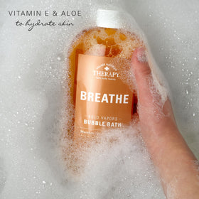 Village Naturals Therapy Breathe Lemon Mint scent enriches the bath experience
