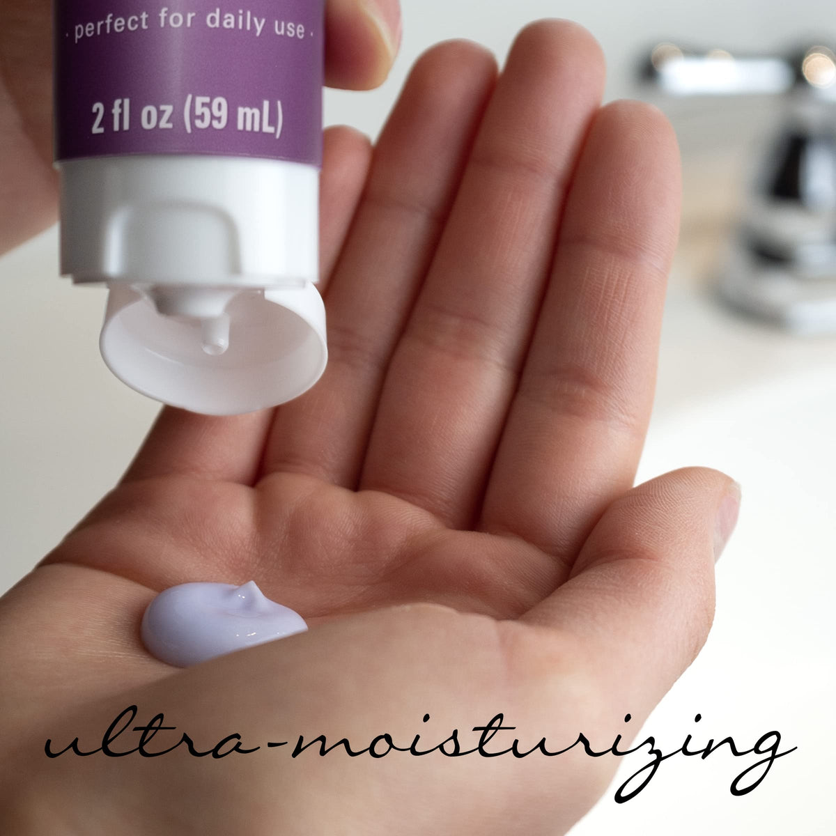 Village Naturals Therapy Nighttime lotion close-up texture ideal for nighttime routine