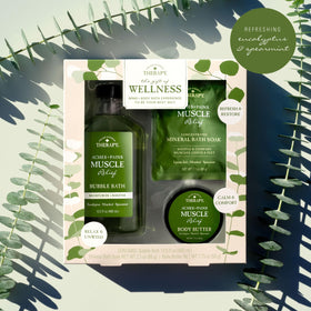 Village Naturals Therapy body butter tube offering extra comfort after bathing.