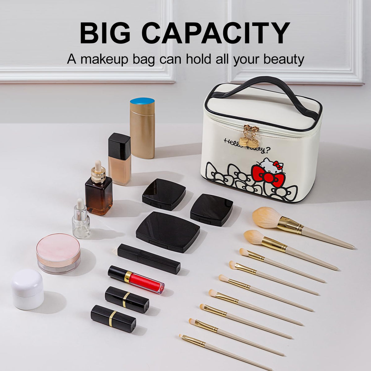 Vimanllie brush-holder compartment keeps brushes protected and organized on the go