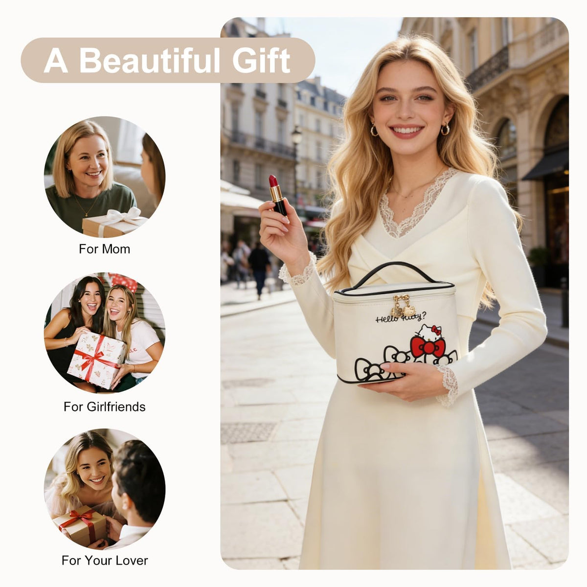 Vimanllie gift-ready cute cosmetic bag for birthdays or holidays