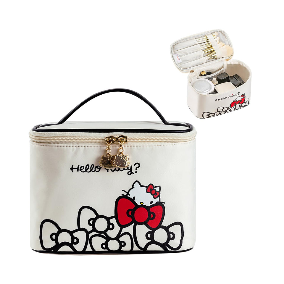 Vimanllie makeup bag with large waterproof interior for daily cosmetics
