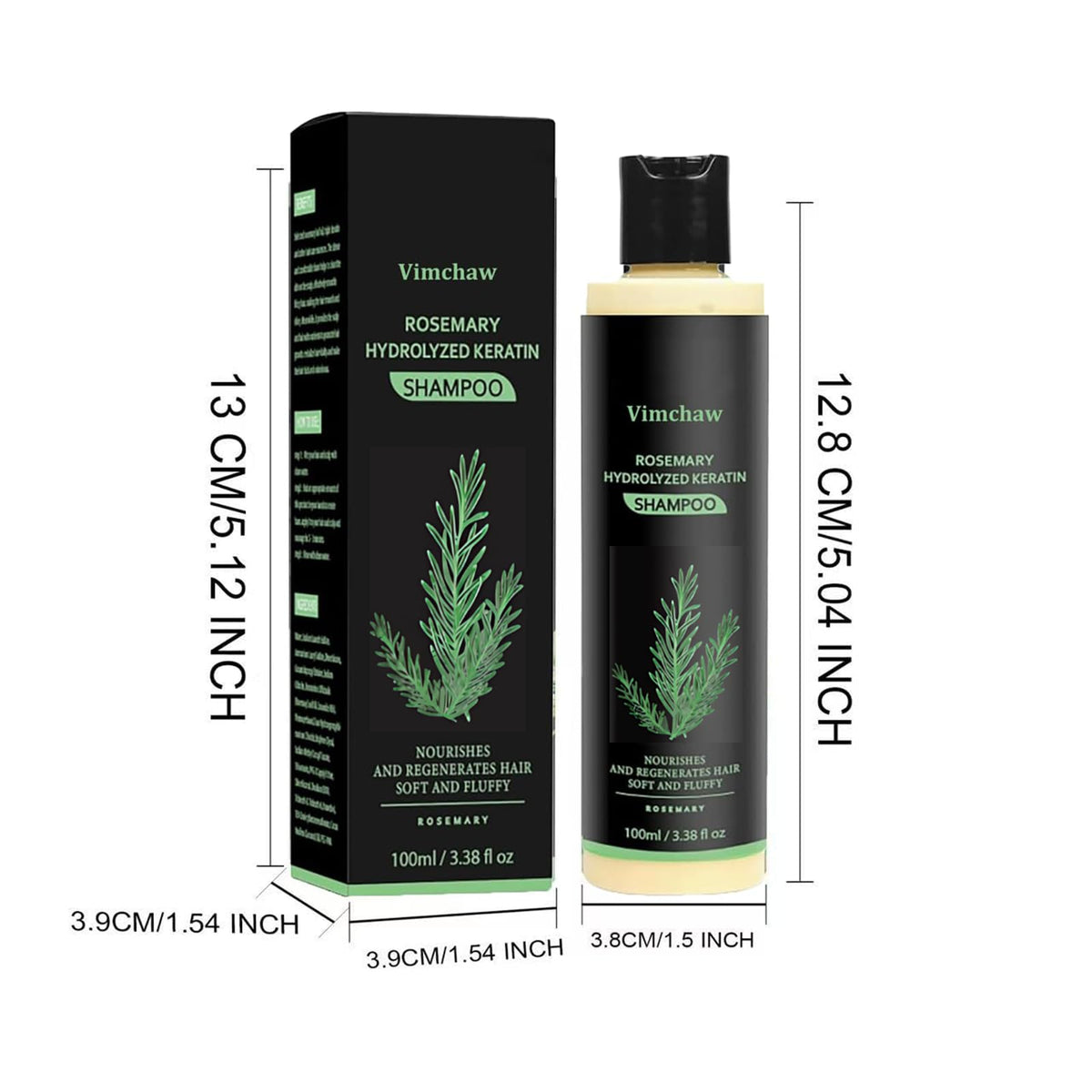 Vimchaw Rosemary shampoo lather on hair, suggesting deep cleansing.