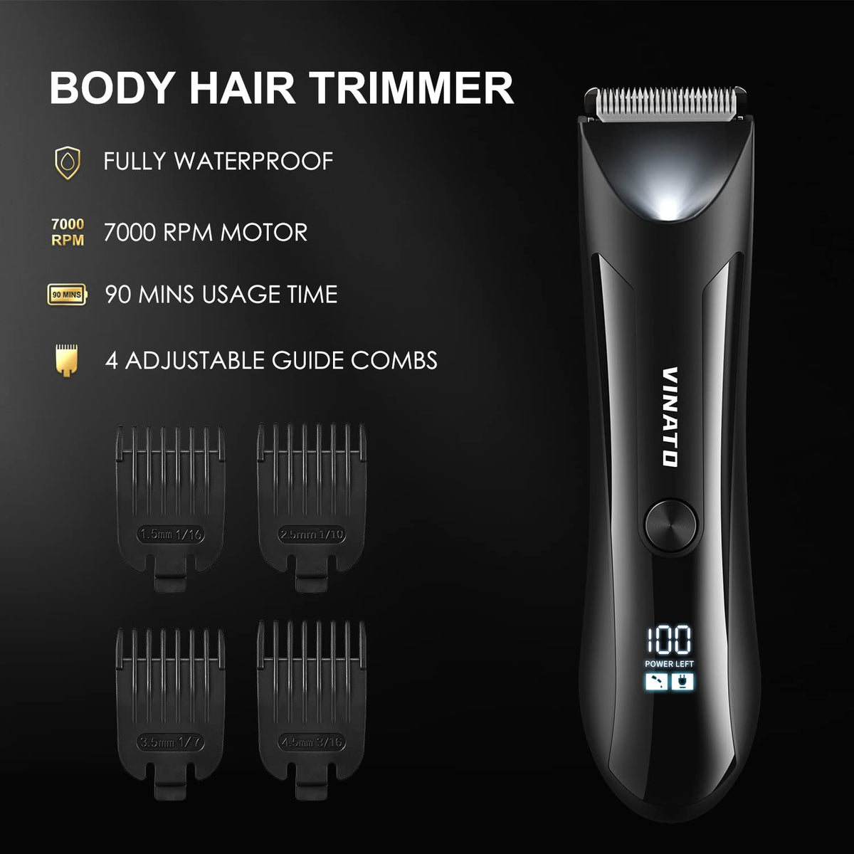 VINATO beard razor delivering a close, controlled shave for a refined look.