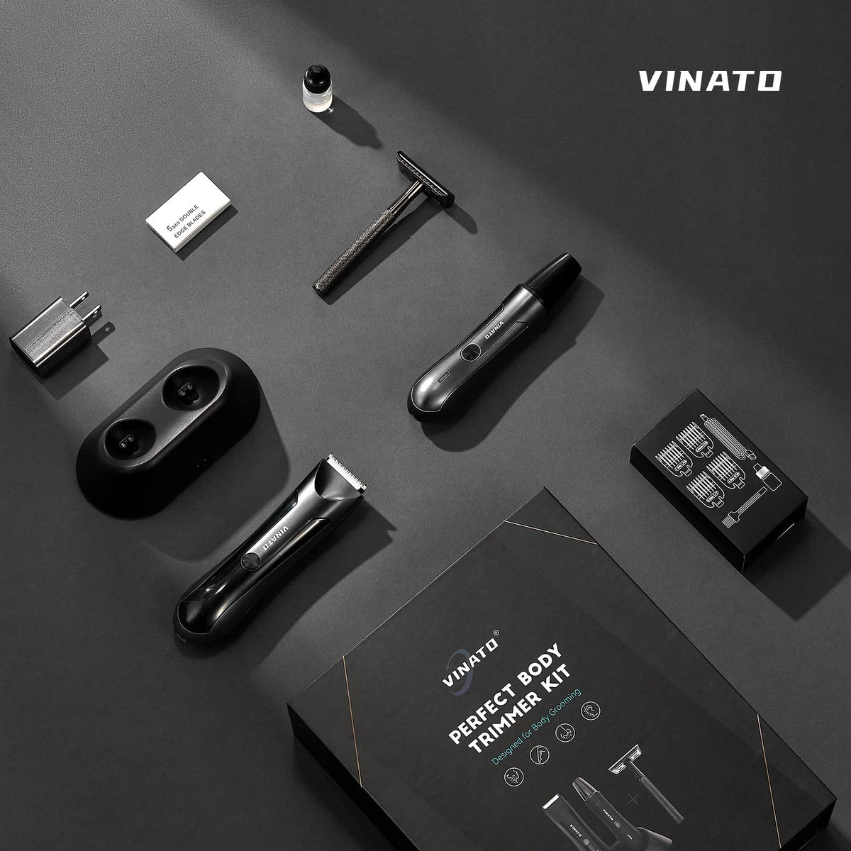 VINATO cleaning brush with clipper oil for easy tool maintenance.