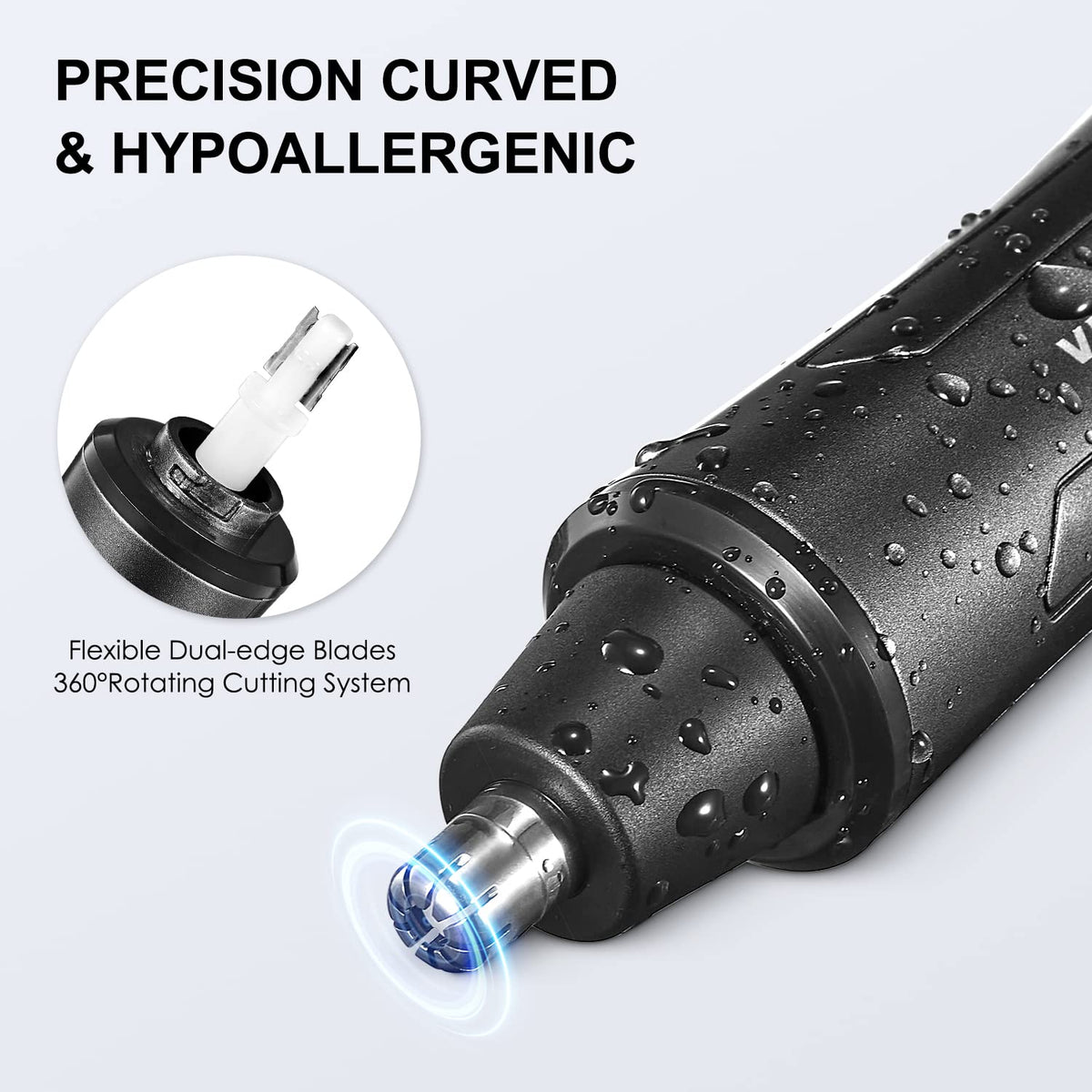 VINATO eyebrow attachment helping shape brows with accuracy.