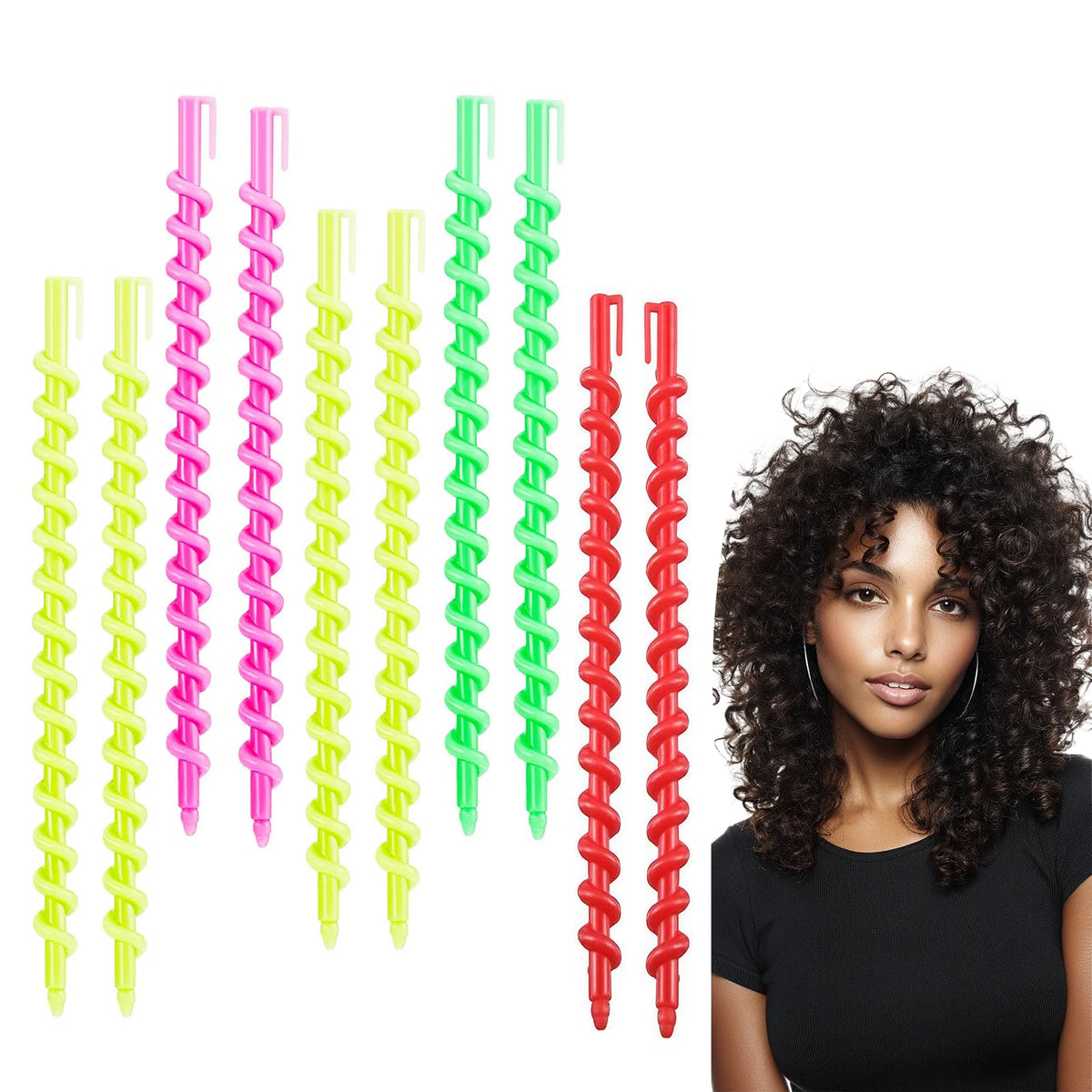 VinBee 112-spiral curlers pack for versatile at-home styling.