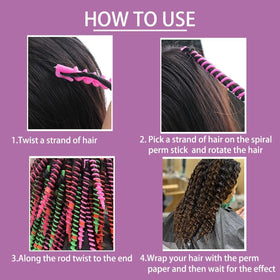 VinBee curlers with c-ring clips for quick setting and secure hold.