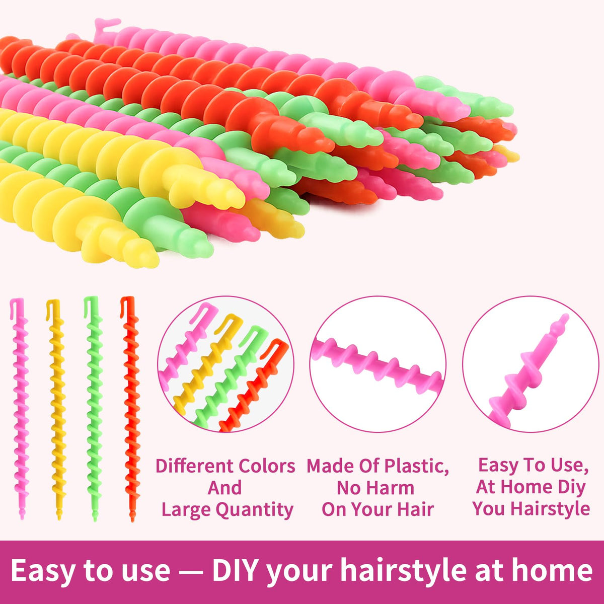 VinBee heatless curlers offer easy at-home use in minutes.