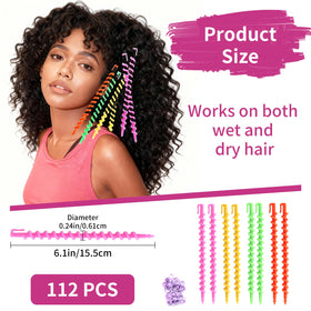 VinBee spiral curl rods for long hair provide defined waves.